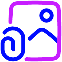 Email Attachment Image Icon from Plump Neon Set