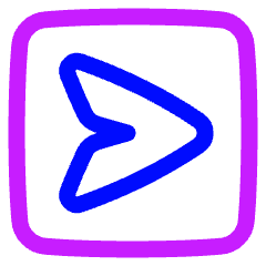 Send Email Square Icon from Plump Neon Set