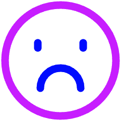 Sad Face Icon from Plump Neon Set