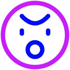 Smiley Angry Icon from Plump Neon Set