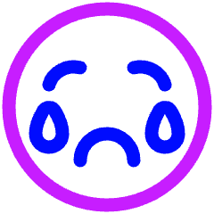 Smiley Crying 1 Icon from Plump Neon Set
