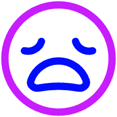 Smiley Devastated Icon from Plump Neon Set