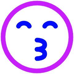 Smiley Emoji Kiss Happy Icon from Plump Neon Set