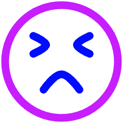 Smiley Emoji Terrified Icon from Plump Neon Set