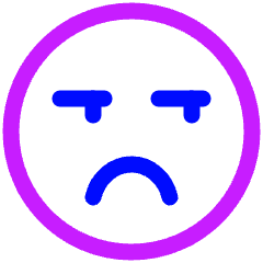 Smiley Grumpy Icon from Plump Neon Set