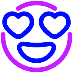 Smiley In Love Icon from Plump Neon Set