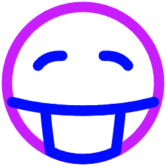 Smiley Mask Icon from Plump Neon Set