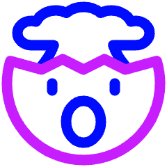 Smiley Mind Blown Icon from Plump Neon Set