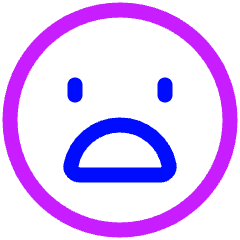 Smiley Sad Icon from Plump Neon Set