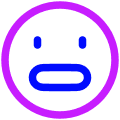 Smiley Scared Icon from Plump Neon Set
