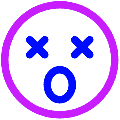 Smiley Shocked Icon from Plump Neon Set