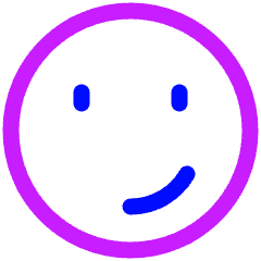 Smiley Smirk Icon from Plump Neon Set