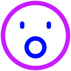Smiley Surprised Icon from Plump Neon Set