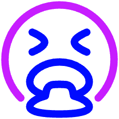 Smiley Throw Up Icon from Plump Neon Set