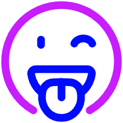 Smiley Tongue Out And Wink Icon from Plump Neon Set