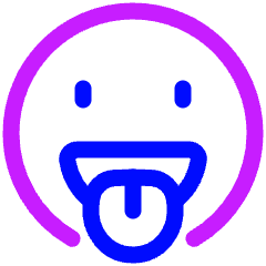 Smiley Tongue Out Icon from Plump Neon Set
