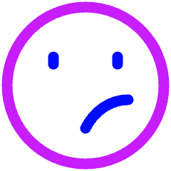 Smiley Unhappy Icon from Plump Neon Set