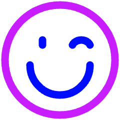 Smiley Wink Icon from Plump Neon Set