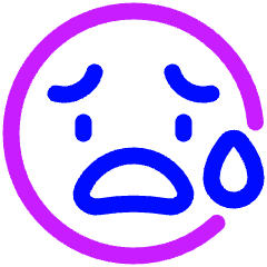 Smiley Worried Icon from Plump Neon Set