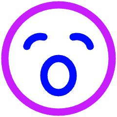Smiley Yawn Icon from Plump Neon Set