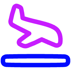 Landing Icon from Plump Neon Set