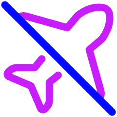 No Flight Airport 2 Icon from Plump Neon Set