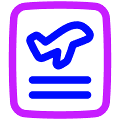 Plane Flight Board Icon from Plump Neon Set