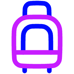 Suitcase Rolling Icon from Plump Neon Set