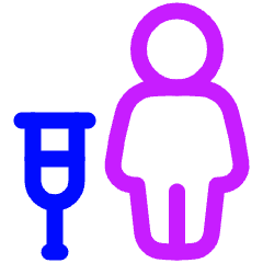 Crutch Icon from Plump Neon Set