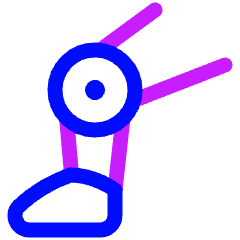 Prosthetic Leg Icon from Plump Neon Set