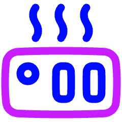 Heater Icon from Plump Neon Set