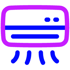 Hotel Air Conditioner Icon from Plump Neon Set