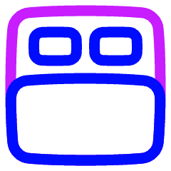 Hotel Bed 2 Icon from Plump Neon Set