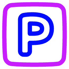 Parking Sign Icon from Plump Neon Set