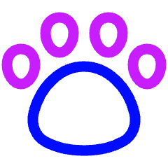 Pet Paw Icon from Plump Neon Set