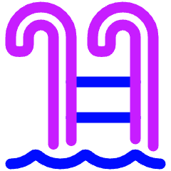 Pool Ladder Icon from Plump Neon Set