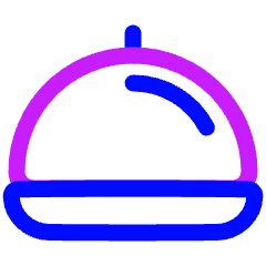 Serving Dome Icon from Plump Neon Set