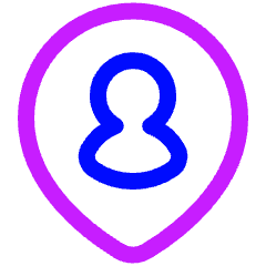 Location Person Pin Icon from Plump Neon Set