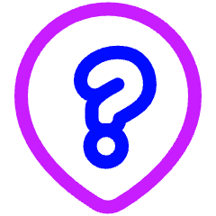 Location Pin Mark Help Icon from Plump Neon Set
