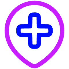 Location Pin Option Add Icon from Plump Neon Set