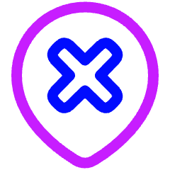 Location Pin Option Remove Icon from Plump Neon Set