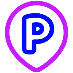 Location Pin Transport Parking Area Icon from Plump Neon Set