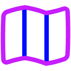 Map Fold Icon from Plump Neon Set