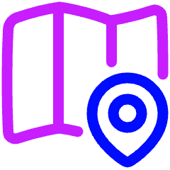 Map Location Icon from Plump Neon Set