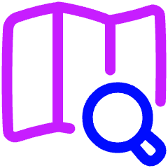 Map Search Icon from Plump Neon Set