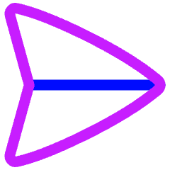 Navigation Arrow East Icon from Plump Neon Set