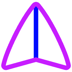 Navigation Arrow North Icon from Plump Neon Set