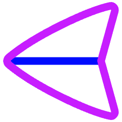 Navigation Arrow West Icon from Plump Neon Set