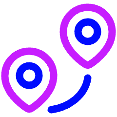 Pins Distance Icon from Plump Neon Set
