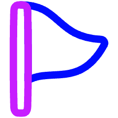 Triangle Flag Icon from Plump Neon Set